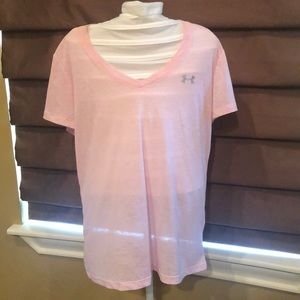 Under Armour pink sheer t-shirt
